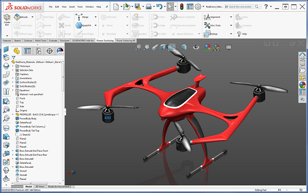 This image shows an example of Solidwork Parametric Modeling