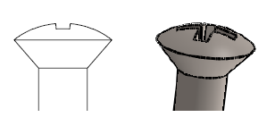 This image shows an Oval Head type of Screw