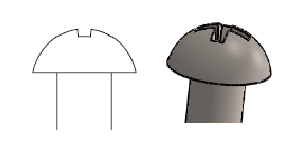 Round-head types of screws have a round-shaped head.