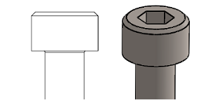 A socket head cap screw is a type of screw with a cylindrical head and Allen drive.