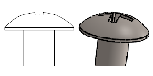 This image shows a Truss Head type of screw