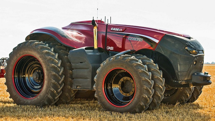 utonomous tractors are similar to self driving cars. They are capable of ploughing the field without human intervention.