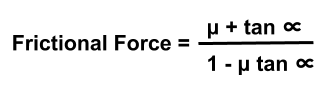 This image shows frictional force calculation formula for snap joint.