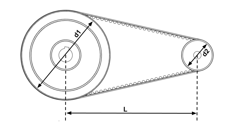 This image indicates the line diagram for timing belt.