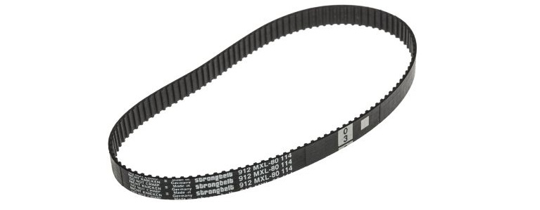 Timing belt is a type of synchronous belt consisting of teeth similar to gears. It is used to transfer synchronous motion from one shaft to another shaft.