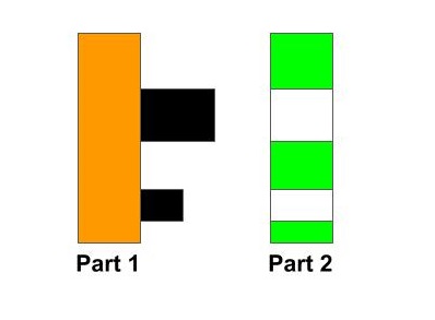 This image shows the use of control poka yoke for part assembly in correct orientation.