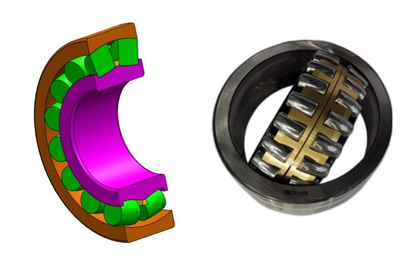 This image shows Spherical Roller type of Bearing