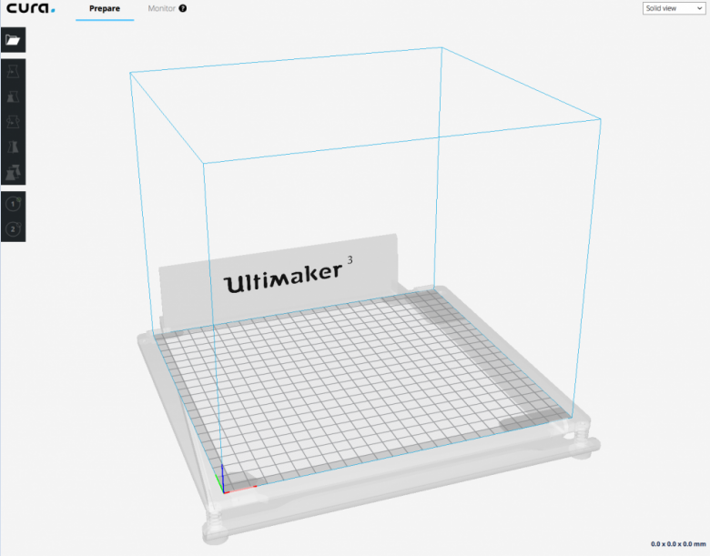 This image shows ultimaker cura : 3D slicing software