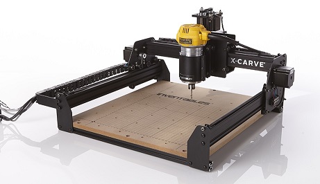 This image shows a Inventables X-Carve cnc carving machine