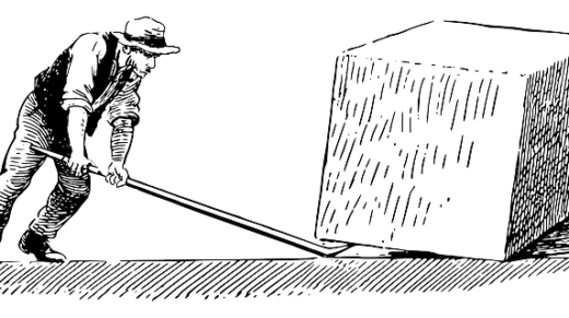 this image shows a mechanical lever simple machine