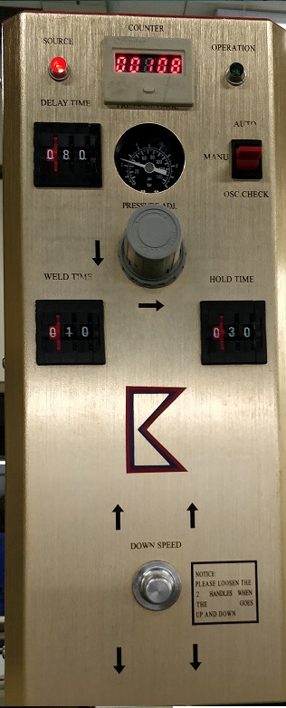 This image shows Ultrasonic Welding Machine manual Control Panel