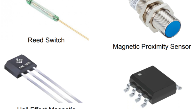 This image shows different types of magnetic sensor